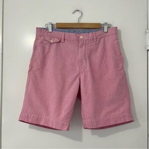 Polo Ralph Lauren Mens Pink Classic fit Cotton Chino Shorts Preppy Summer Sz 33